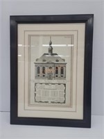 Framed Matted Architectural Art Print