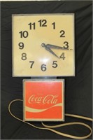 Coca Cola Advertisement Clock - Works