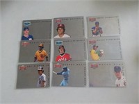 lot of 9 1992 UD Then & Now Insert cards