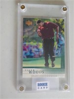 Tiger Woods 2001 Upper Deck Golf Rookie card #1