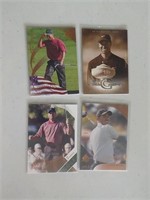 Lot of 4 Tiger Woods insert cards