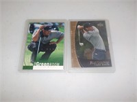 Lot of 2 Tiger Woods insert cards