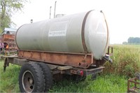 Stainless Steel tank on 2wheel home built trailer