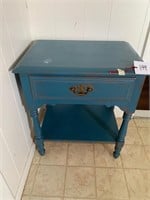 DISTRESSED LOOK BLUE SIDE TABLE