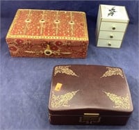 3 Various Jewelry Boxes