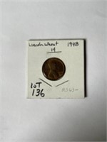 Rare MS63 High Grade 1948-P Wheat Cent