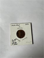 Rare MS60+ High Grade 1946-P Wheat Cent