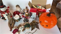 Christmas items- small Boyd Bears, salt & pepper