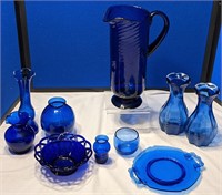 Glass Collection Includes 1930s Cobalt Blue Glass