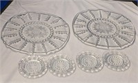 Vintage Clear Glass Plates