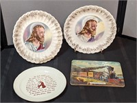 Lords Prayer with Jesus Plates And Train Coaster
