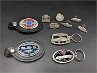 Collection of Automobile Key Chains & Pins