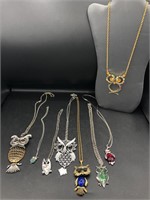 Collection of Owl Necklaces