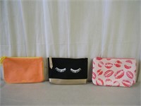 3 count new IPSY make-up bags