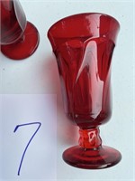 Ruby red fostoria jamestown water goblets