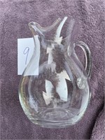 Clear Glass Pitcher with Ice Lip