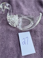 Decorative Glass Swan - soap/towel holder