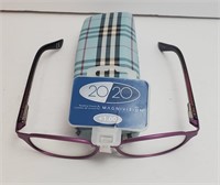 NEW Reading Glasses with Hard Case No. +1.0
