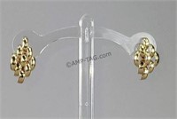 14k Gold Geometric Pierced Earrings