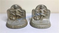 1926 STAMPED BOOKENDS