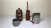 BROMWELLS SIFTER, BARREL, ETC