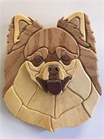 Hand Crafted Wood Husky