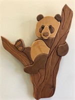 Hand Crafted Wood Pand Bear