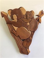 Hand Crafted Wood Koala Bears