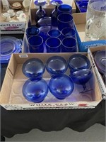 Blue glass cups