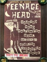1980's Concert Poster TEENAGE HEAD