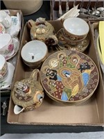 Nippon hand painted tea service