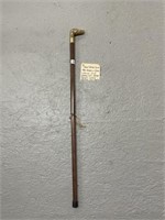 Wood brass cane