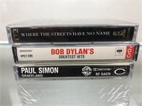 Sealed Cassettes - Dylan, U2, Paul Simon