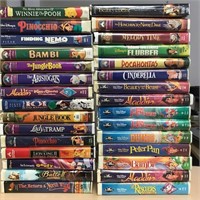Qty 30 Disney Clamshell VHS Movies