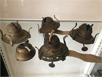 Antique Lamp Parts - 4 Burners
