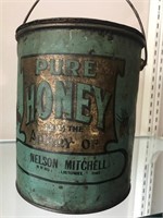Antique 9 lb Honey Pail, Listowel Ontario