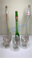 STRETCHED SODA BOTTLES - RC, 7UP, PEPSI COLA