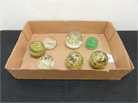 7 glass decorative items