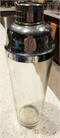 Mid-Century 11" Glass Cocktail Shaker; decor only