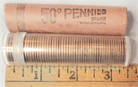 2 uncirculated penny rolls