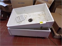 (2) Plastic Wash Sinks