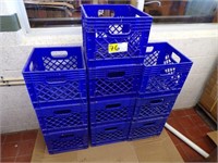 (10) Blue Milk Crates