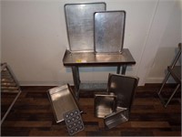 Stainless Steel Table and Pans