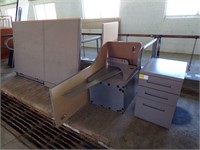 Desk with Partition Wall
