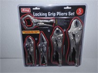 New King 4 pc Locking Grip Plier Set