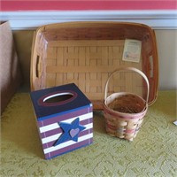 Tissue Box & Longaberger Baskets