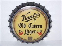 Kuntz Old Fashion Lager Bottle Cap Sign