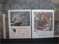 Antique Pair of WWII Ads