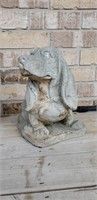 Poured concrete hound statue - D