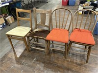 LOT OF 4 MISC WOOD CHAIRS